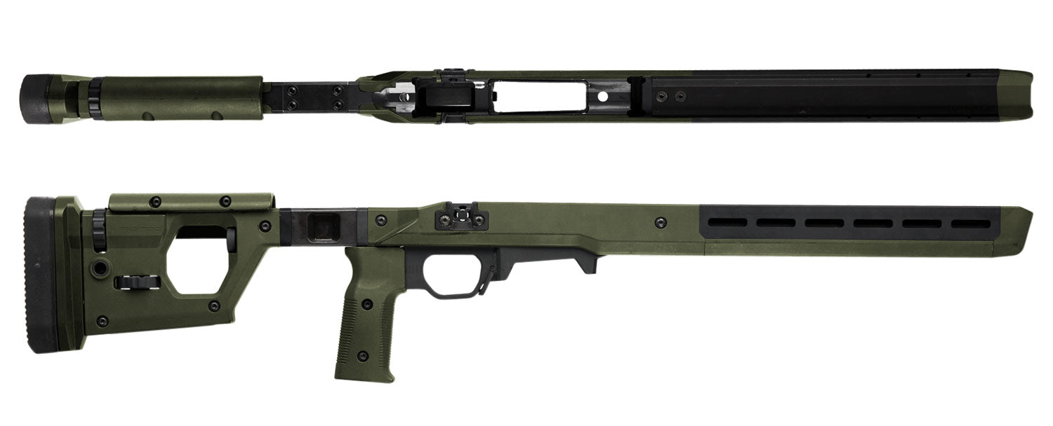 Magpul MAG997-ODG OD Green Pro 700 Fixed Rifle Chassis Stock with Aluminum Bedding for Rem 700 Short Action