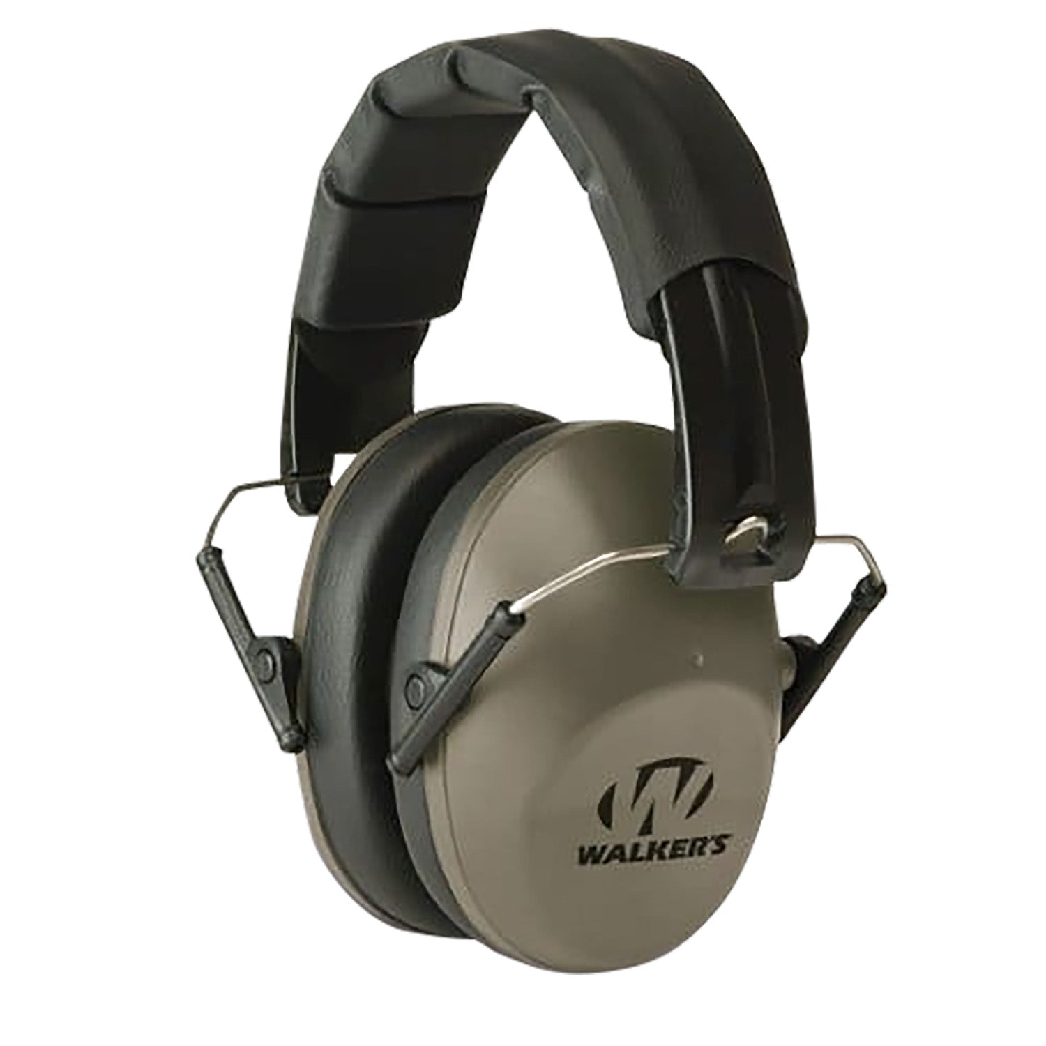 Walker's Pro Low Profile Folding Hearing Muff 22 dB NRR Over-Head FDE Black Polymer