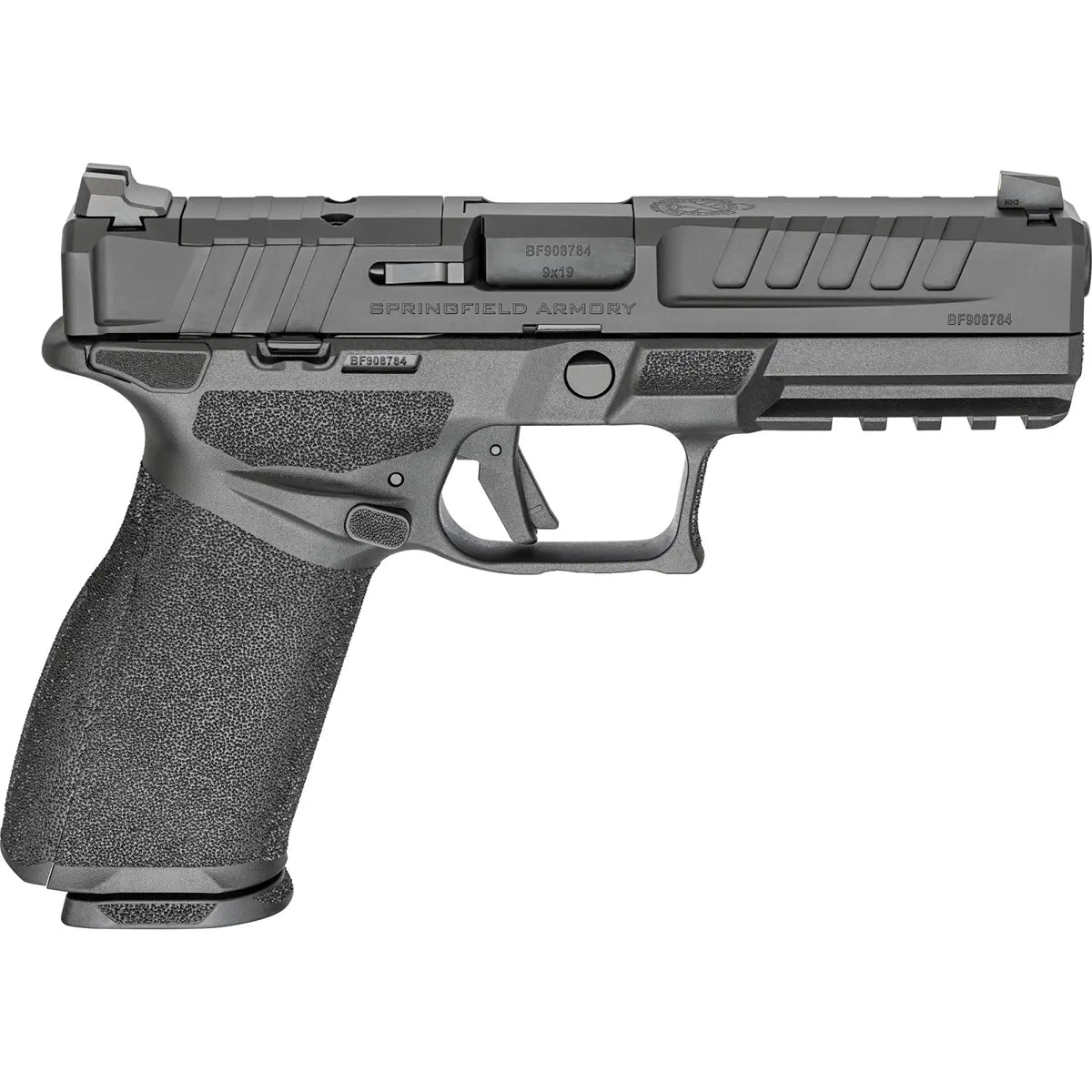dSPRINGFIELD ARMORY ECHELON 4.5" 9MM U NOTCH M.S. GEAR UP 25 5-15RD MAG, RANGE BAG, VIRIDIAN OPTIC