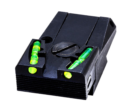HiViz MKAD211 Adjustable Rear Sight for Ruger MK I-IV and 22/45 Green Fiber Optic