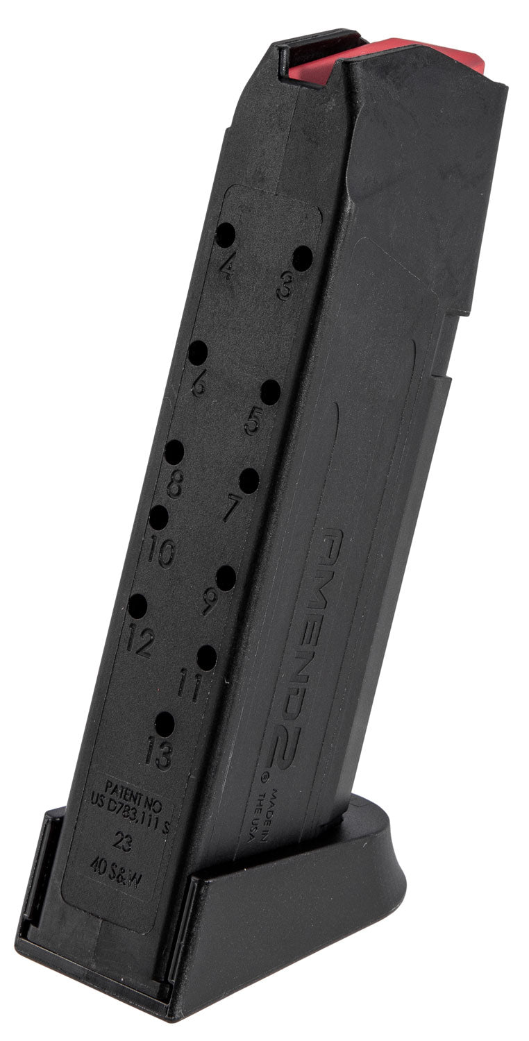 Amend2 A2GLOCK23BLK 13-Round .40 S&W Glock 23 Compatible Polymer Handgun Magazine Black