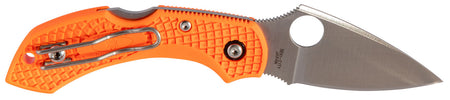 Spyderco C28POR2 Dragonfly 2 2.30" Drop Point VG-10 Folding Pocket Knife Orange FRN Handle Reversible Clip