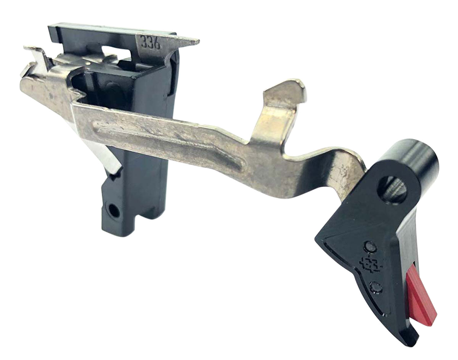 Cross Armory CRGTDI Flat Trigger Assembly for Glock – Black/Red, 3.5 lb