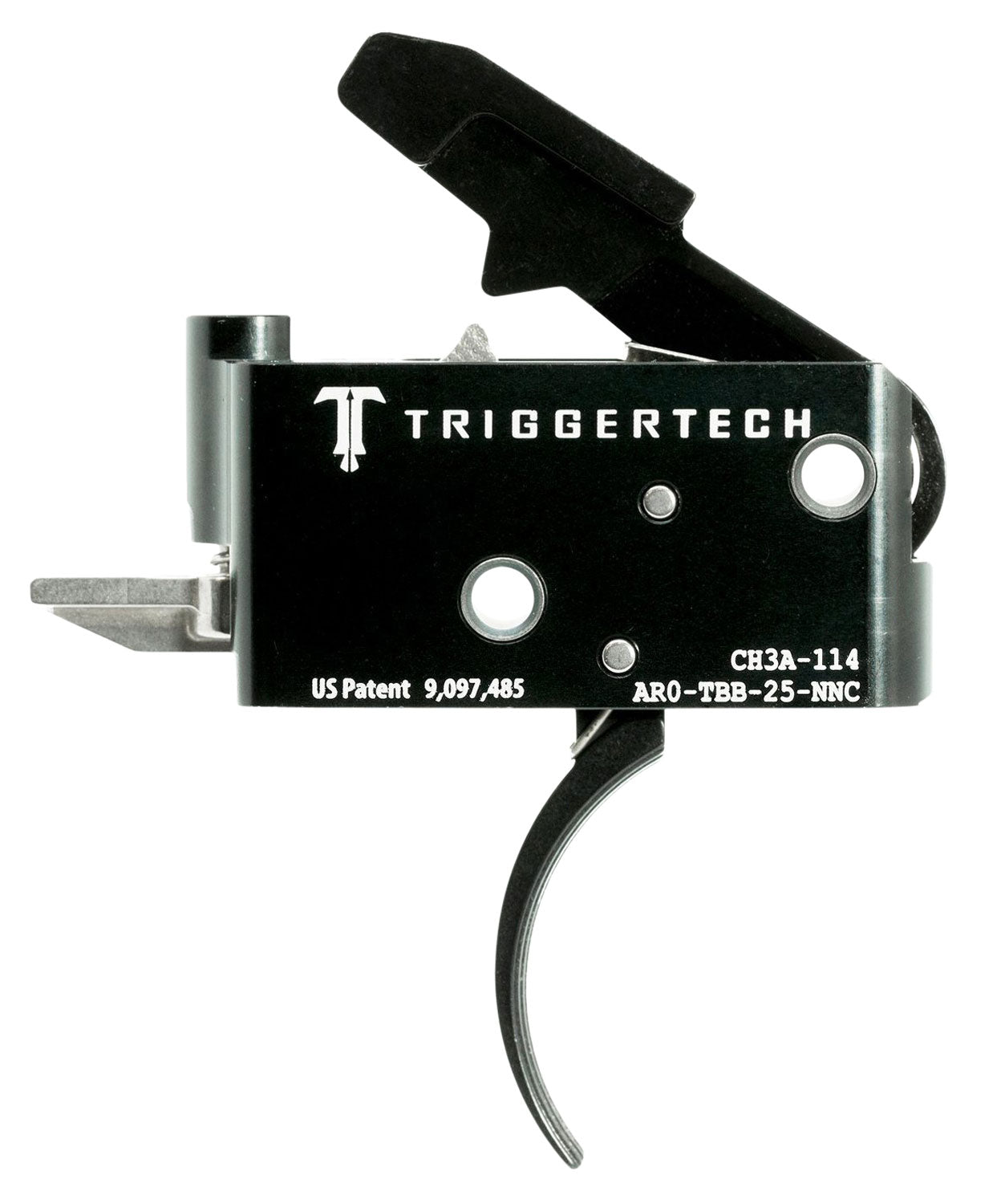 TriggerTech AROTBB25NNC AR-15 Adaptable Two-Stage Curved Drop-In Trigger Adjustable 2.5-5 lbs