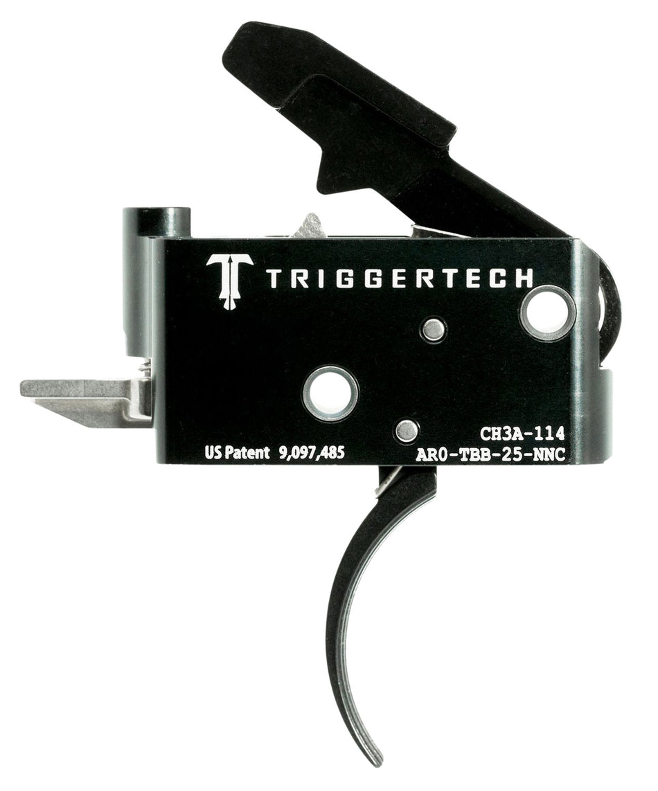 TriggerTech AROTBB25NNC AR-15 Adaptable Two-Stage Curved Drop-In Trigger Adjustable 2.5-5 lbs