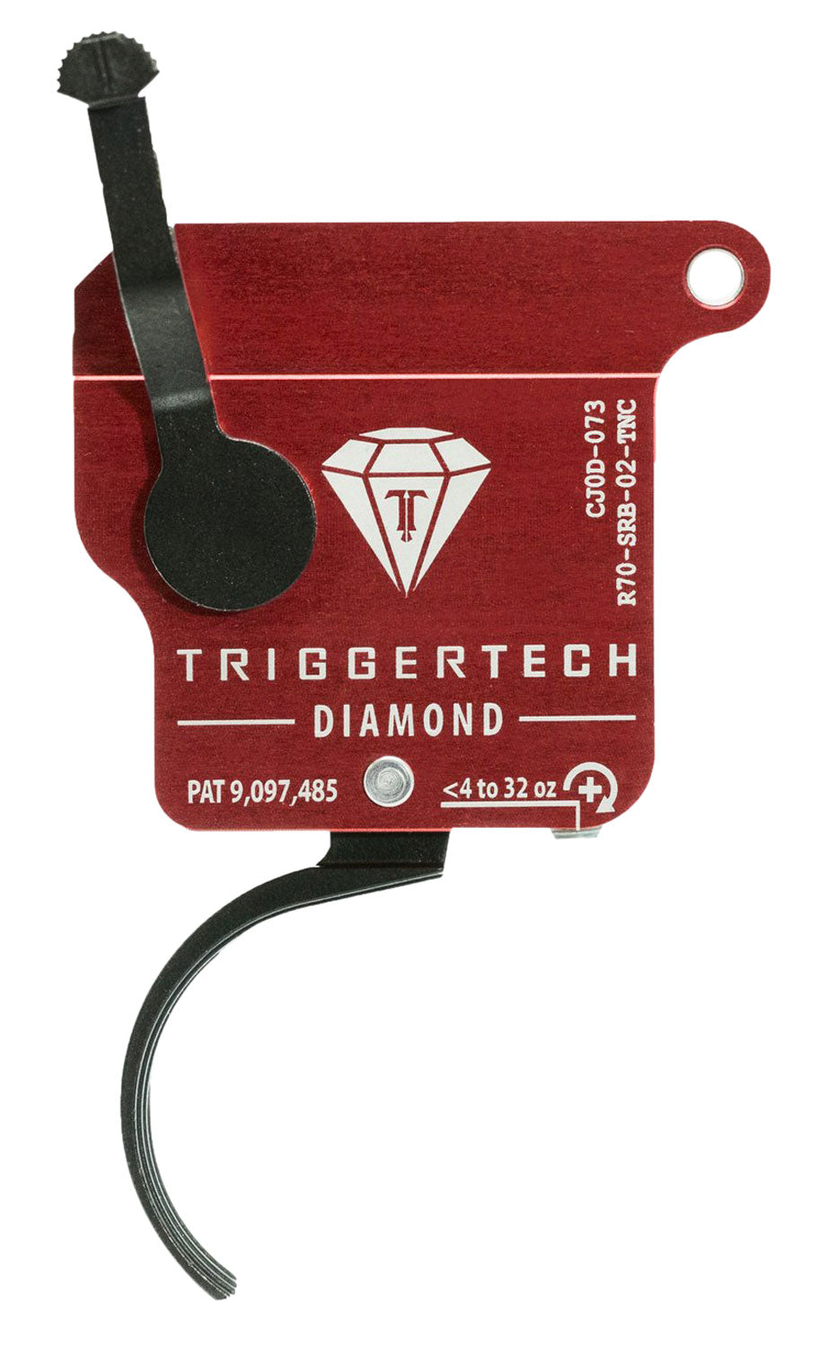 TriggerTech Remington 700 Right Diamond Single-Stage Traditional Curved Trigger, 0.30-2 lb Draw Weight