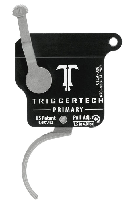 TriggerTech Remington 700 Right Primary Single-Stage Curved Trigger Without Bolt Release, 1.5-4 lb Draw Weight