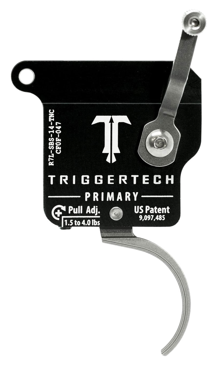 TriggerTech Remington 700 Left Primary Single-Stage Curved Trigger Without Bolt Release, 1.5-4 lb Draw Weight