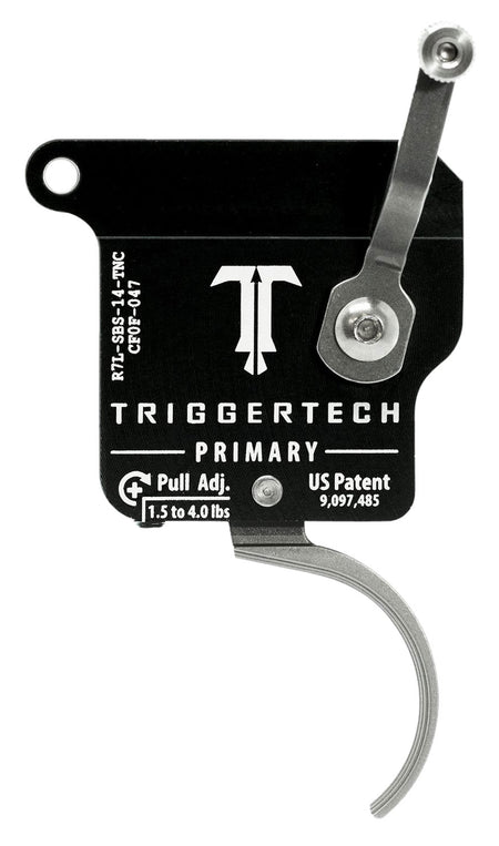 TriggerTech Remington 700 Left Primary Single-Stage Curved Trigger Without Bolt Release, 1.5-4 lb Draw Weight