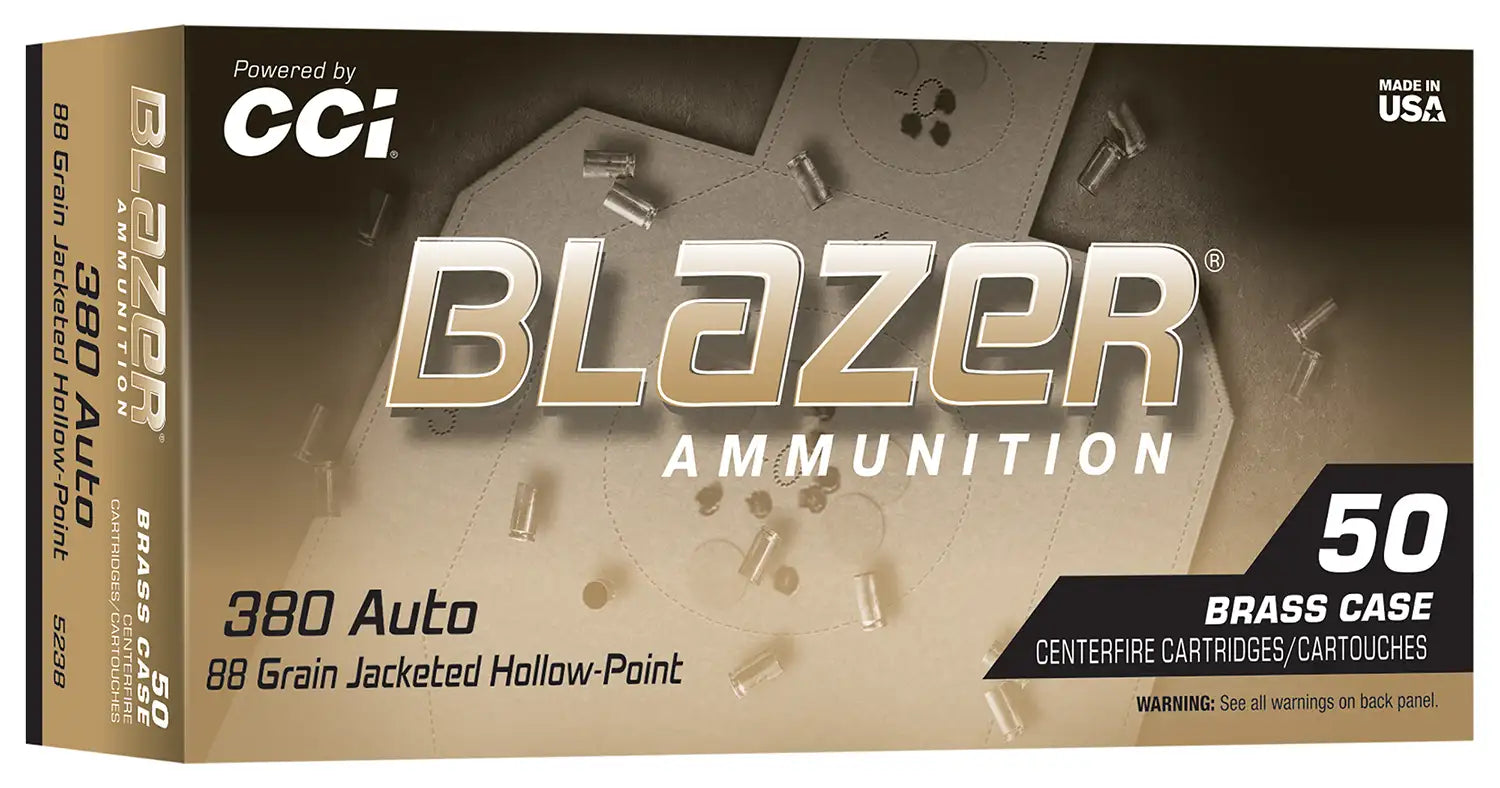 CCI 380 AUTO 98GR BLAZER BRASS JHP 50RD/BX 10BX/CS