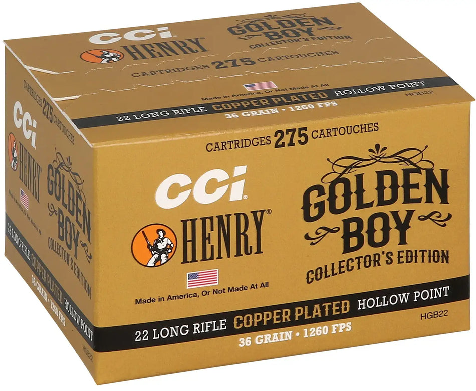 CCI 22LR 36GR CPHP 1260 FPS HENRY GB EDITION 275RD/BX 10BX/CS