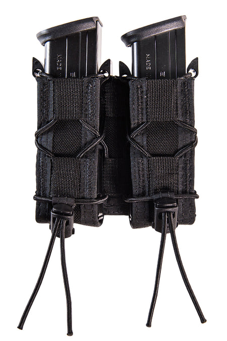 High Speed Gear TACO Pistol Mag Pouch Double Black Nylon MOLLE Compatible 2" Belts