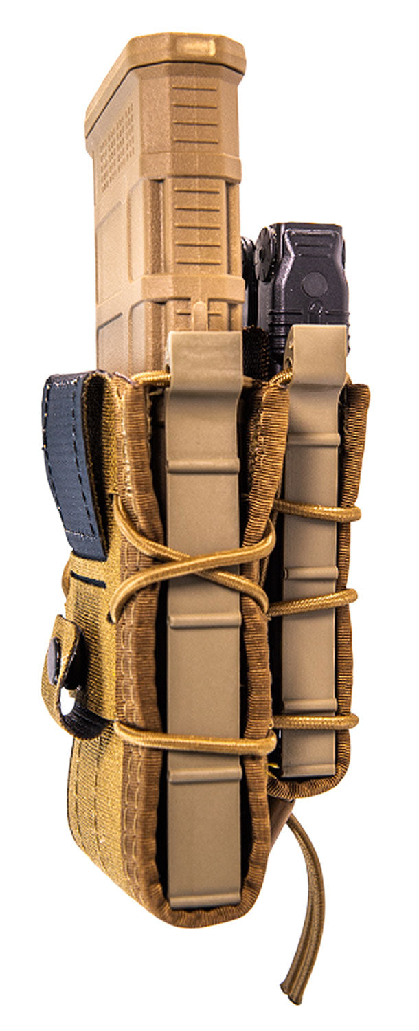 High Speed Gear Double Decker TACO Mag Pouch Coyote Brown Nylon Belt 2.25" Rifle Pistol