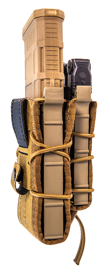 High Speed Gear Double Decker TACO Mag Pouch Coyote Brown Nylon Belt 2.25" Rifle Pistol