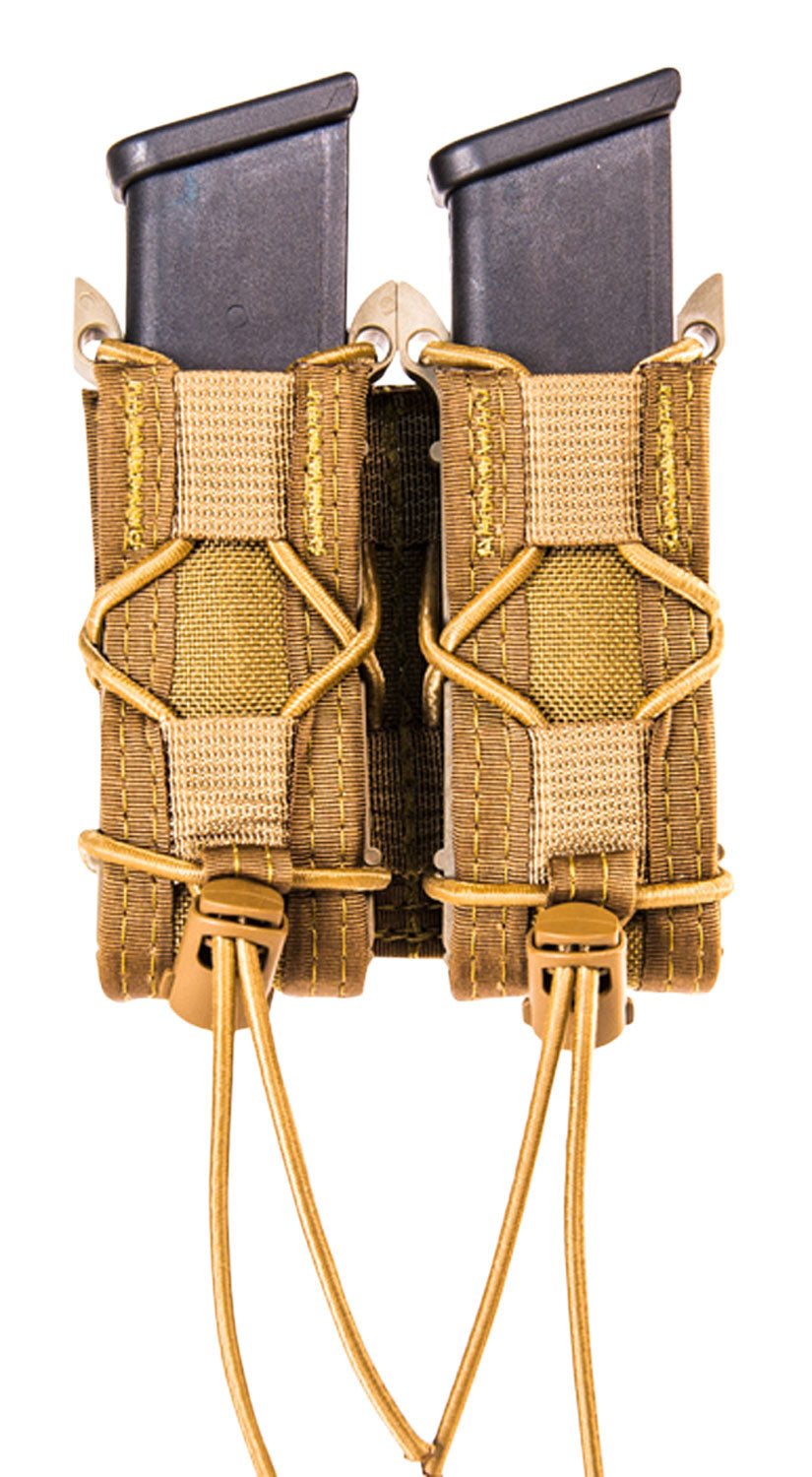 High Speed Gear TACO Pistol Mag Pouch Double Coyote Brown Cordura Nylon ABM Belt