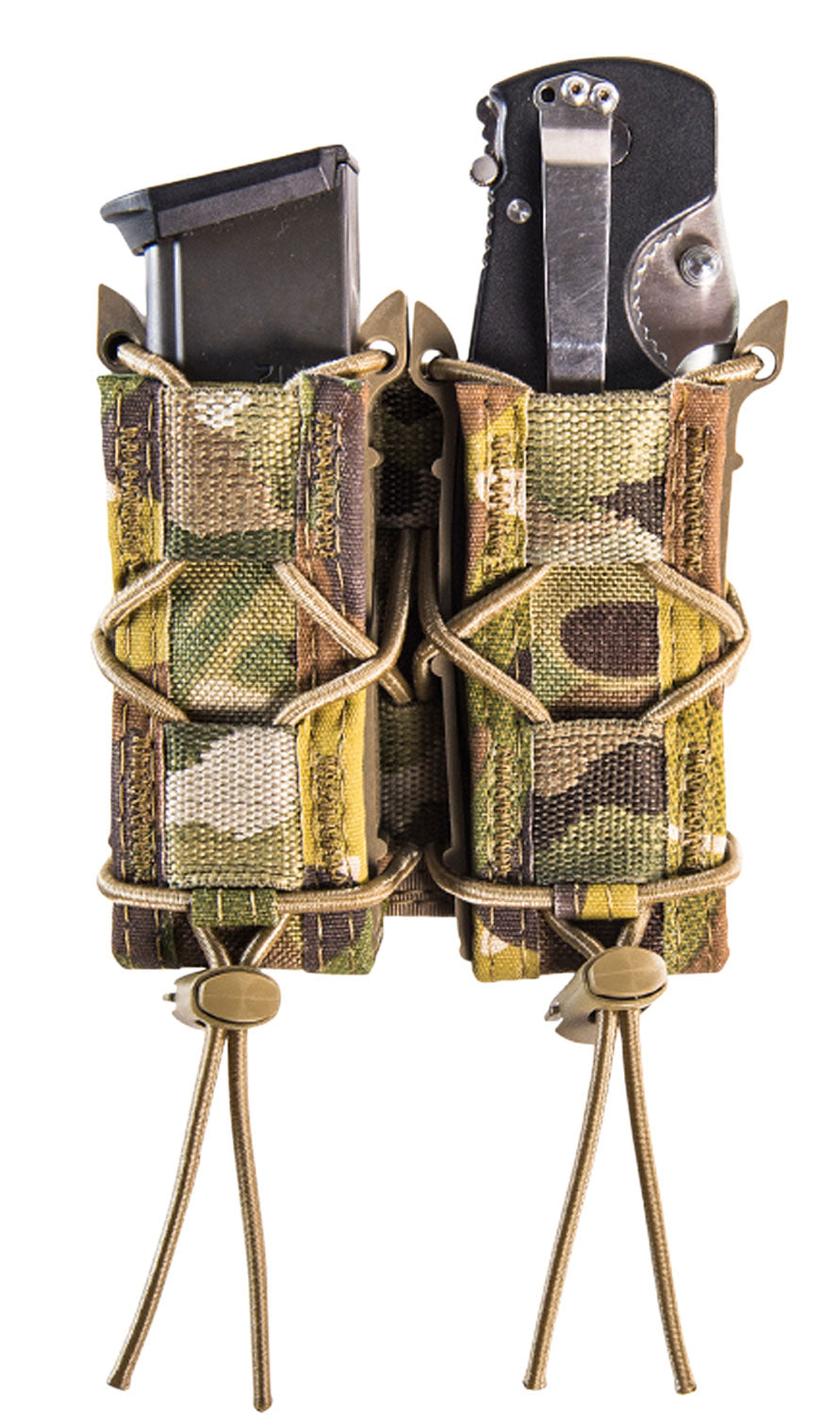 HSGI TACO Double Pistol Magazine Pouch MultiCam Nylon Belt Mount ABM