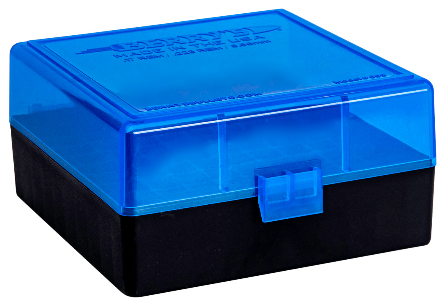 Berry's 86410 Flip-Top Ammo Box 223Rem/5.56NATO Blue/Black 100 Round