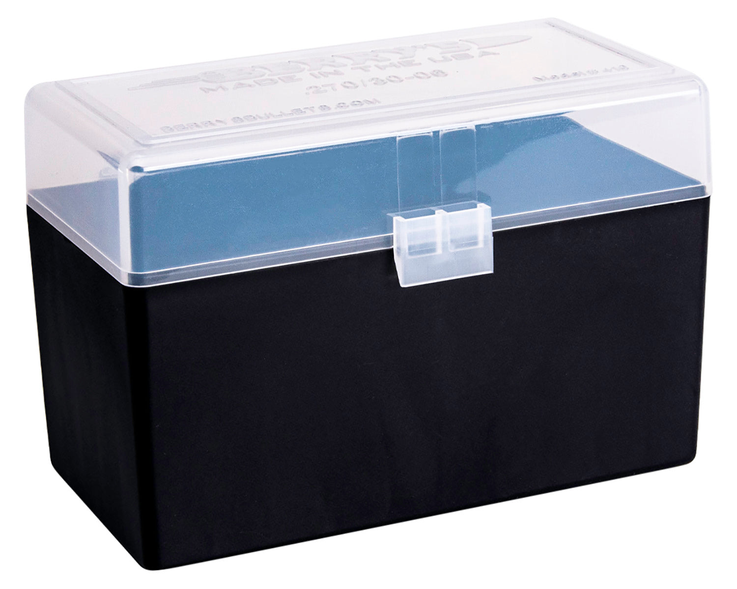 Berry's 91023 Flip-Top Ammo Box 270Win/30-06 Springfield Clear/Black 50 Round