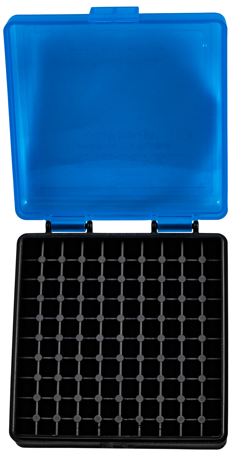 Berry's Ammo Box 22LR 100rd Flip-Top Blue/Black Polypropylene
