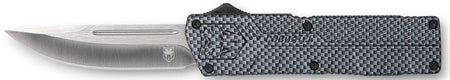 CobraTec Lightweight OTF Knife 3.25" Drop Point D2 Steel Carbon Fiber Aluminum Handle Includes Pocket Clip