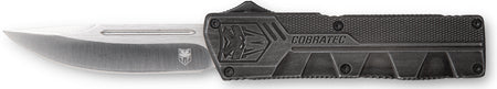 CobraTec Lightweight OTF Knife 3.25" Drop Point D2 Steel Stonewashed Aluminum Handle Includes Pocket Clip