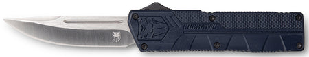 CobraTec Lightweight OTF Knife 3.25" Drop Point D2 Steel NYPD Blue Aluminum Handle Includes Pocket Clip