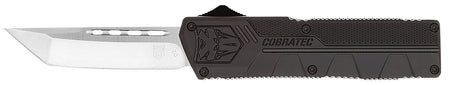 CobraTec Lightweight OTF Tanto Knife 3.25" D2 Steel Blade Black Aluminum Handle Includes Pocket Clip