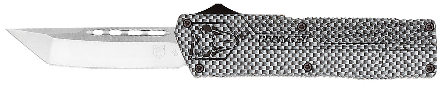 CobraTec Lightweight OTF Tanto Knife 3.25" D2 Steel Blade Carbon Fiber Aluminum Handle Includes Pocket Clip