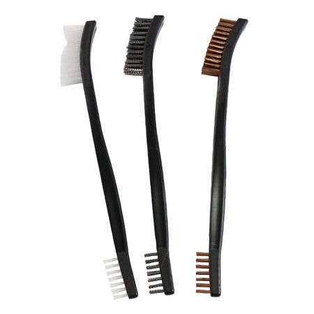 Birchwood Casey 3-Piece Utility Brush Set Bronze Nylon and Stainless Steel