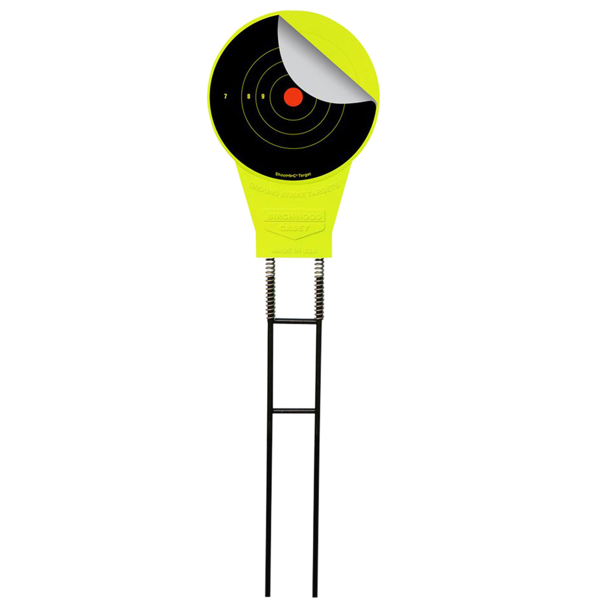 Birchwood Casey 48028 Ground Strike Belly Dancer Metal Shooting Target Yellow Impact Motion
