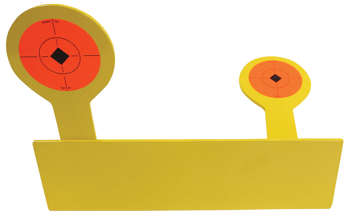 Birchwood Casey World of Targets 47522 Bushwacker AR400 Steel Rimfire Pistol/Rifle Target Black/Orange