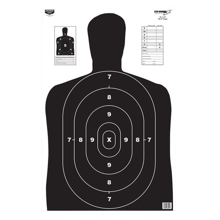 Birchwood Casey EZE-Scorer 37020 BC-27 Silhouette Hanging Paper Target 23"x35" Black 5 Count