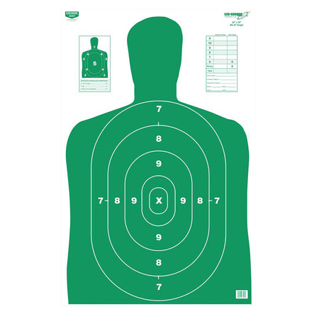 Birchwood Casey EZE-Scorer 37015 Silhouette Hanging Paper Target 23"x35" Green 5 Count