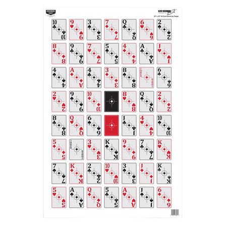 Birchwood Casey EZE-Scorer 37026 Playing Cards Hanging Paper Target 23"x35" Multi-Color 5 Count