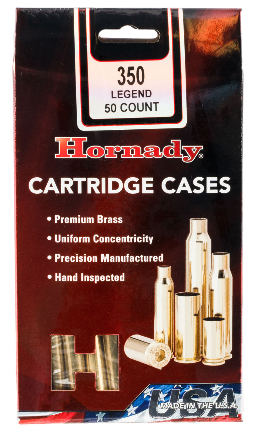 Hornady 87296 350 Legend Unprimed Rifle Brass Cartridge Cases 50/Box