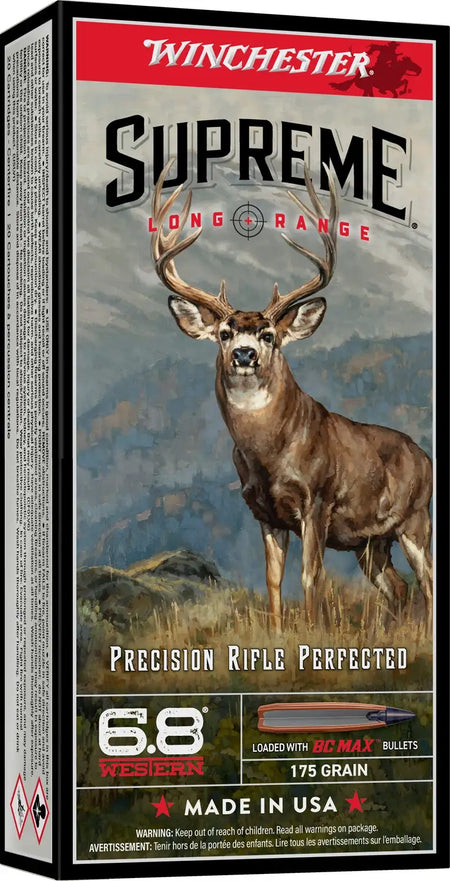 WINCHESTER 6.8 WESTERN 170 GR BC MAX 20RD/BX 10BX/CS