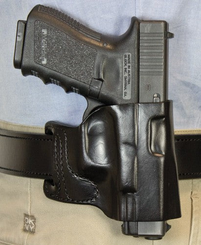 DeSantis 115 E-GAT Slide Leather OWB Right-Hand Holster Fits Glock 17/19 Black
