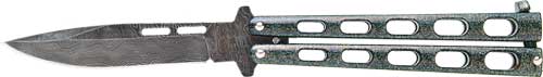 Bear & Son Galaxy Damascus 3.38 Inch Butterfly Knife