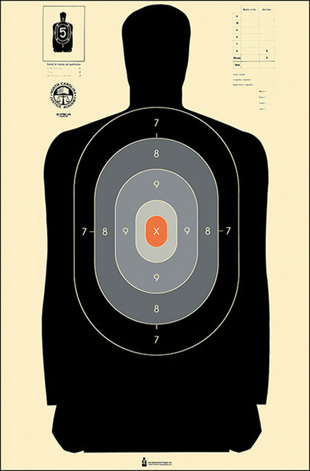 Action Target B27NCJA100 NC Criminal Justice Academy Silhouette Paper Hanging Target 24" x 45" 100 Per Box