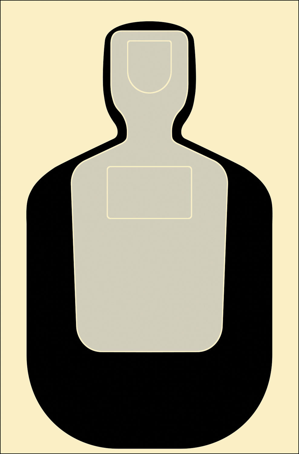 Action Target TQ19100 Qualification Standard Silhouette Paper Target 24" x 45" Black/Gray/White 100 Per Box