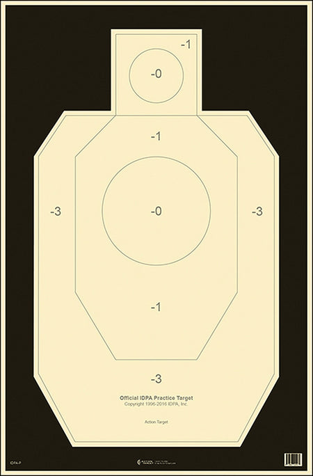 Action Target IDPAP100 IDPA Competition Silhouette Tagboard Hanging Target 23" x 35" 100 Per Box