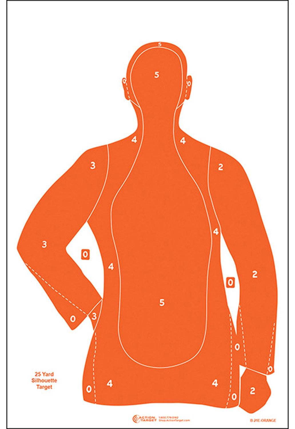 Action Target B21EORANGE100 Silhouette Qualification Paper Target 23" x 35" Orange 100 Per Box