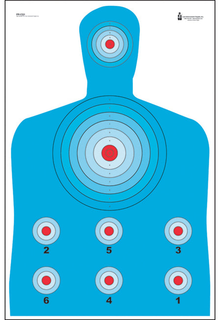 Action Target PRCQ1100 Qualification High Visibility Fluorescent Silhouette Paper Target 23" x 35" 100 Per Box