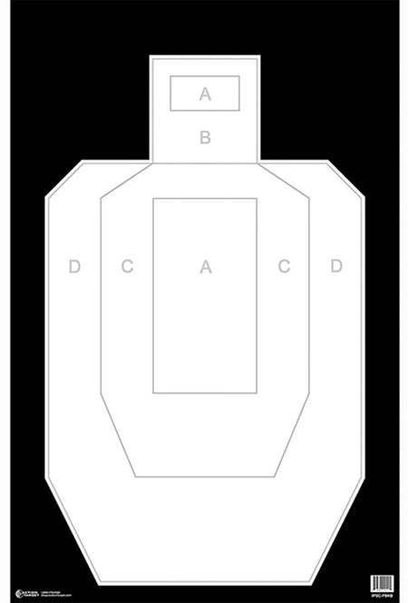 Action Target IPSCPBKB100 IPSC/USPSA High Visibility Silhouette Heavy Paper Hanging Target 100 Per Box
