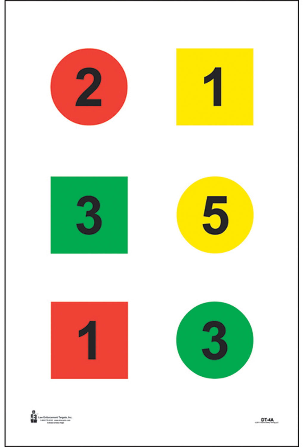 Action Target DT4A100 Training Discretionary Command Target Paper 23" x 35" Multi-Color Box of 100