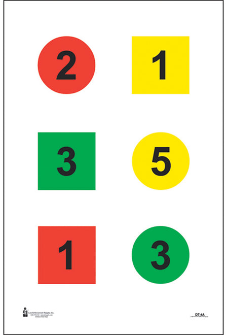 Action Target DT4A100 Training Discretionary Command Target Paper 23" x 35" Multi-Color Box of 100