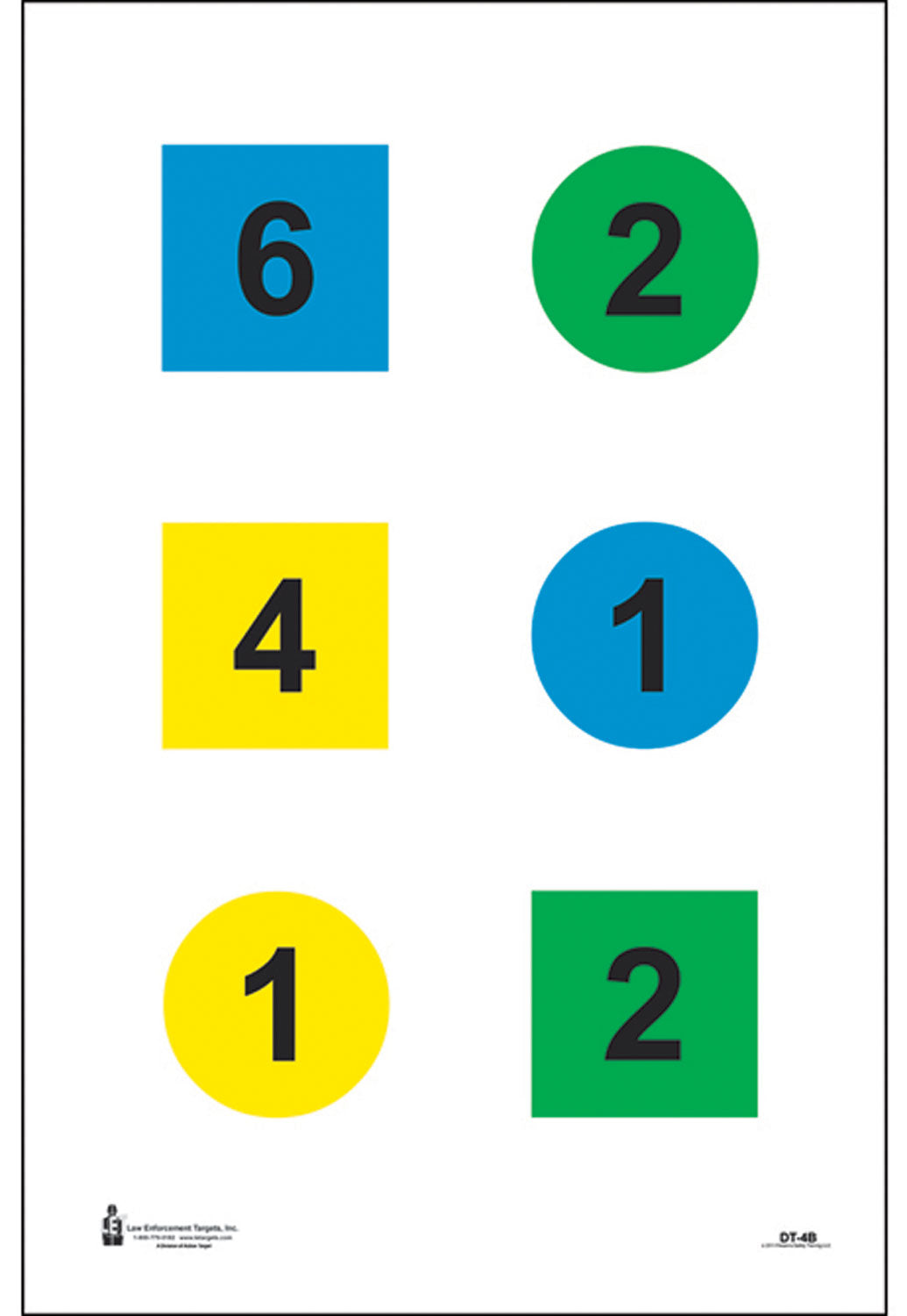 Action Target DT4B100 Training Discretionary Command Paper Target 23" x 35" Multi-Color Box of 100