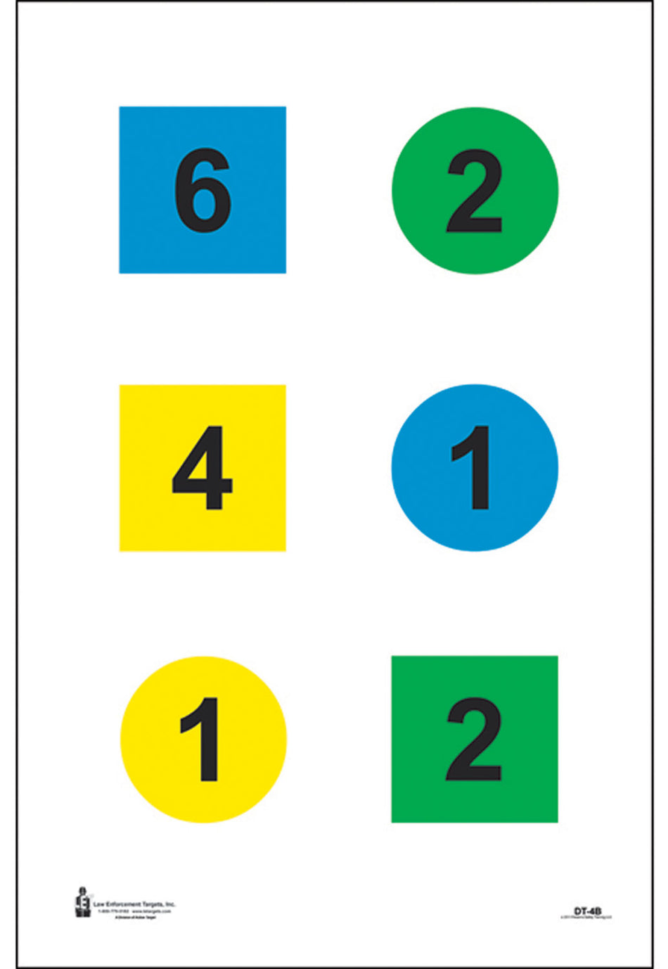 Action Target DT4B100 Training Discretionary Command Paper Target 23" x 35" Multi-Color Box of 100