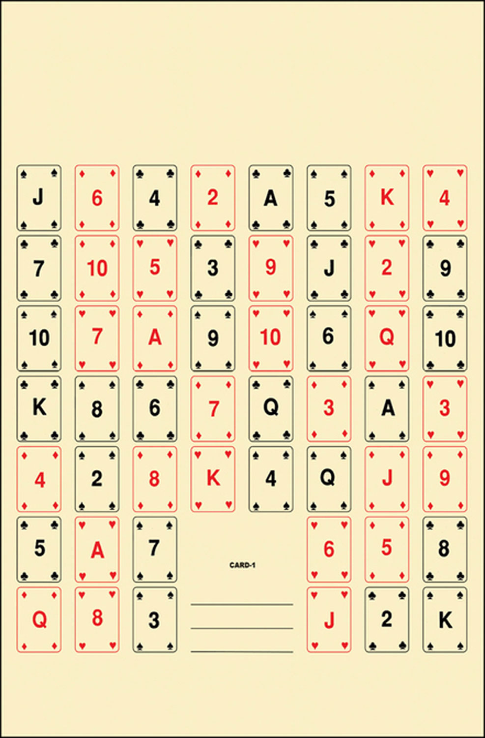 Action Target CARD1100 Playing Cards Entertainment Shooting Paper Target 22.50"x24" Multi-Color Box of 100