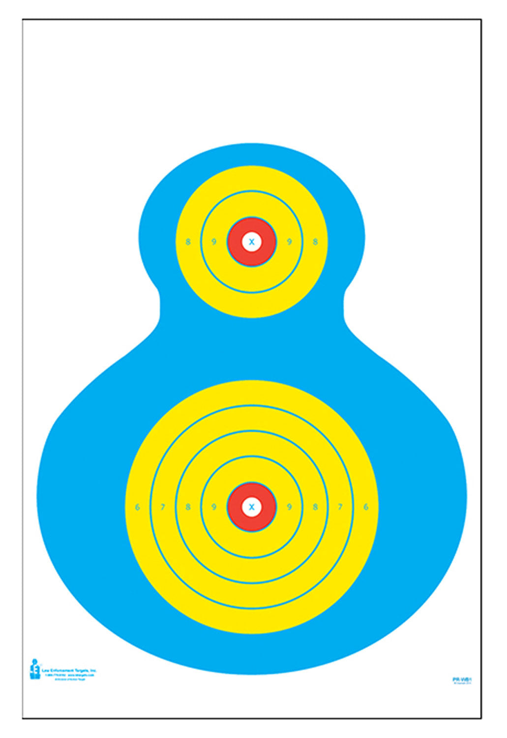 Action Target PRWB1100 High Visibility Colorful Silhouette Paper Shooting Target 19"x25" Box of 100